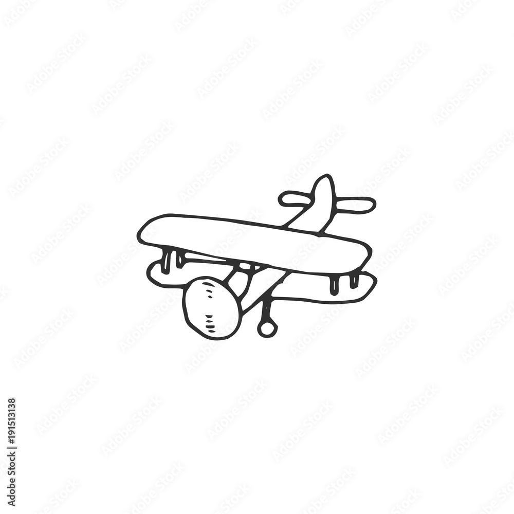 airplane vector draw