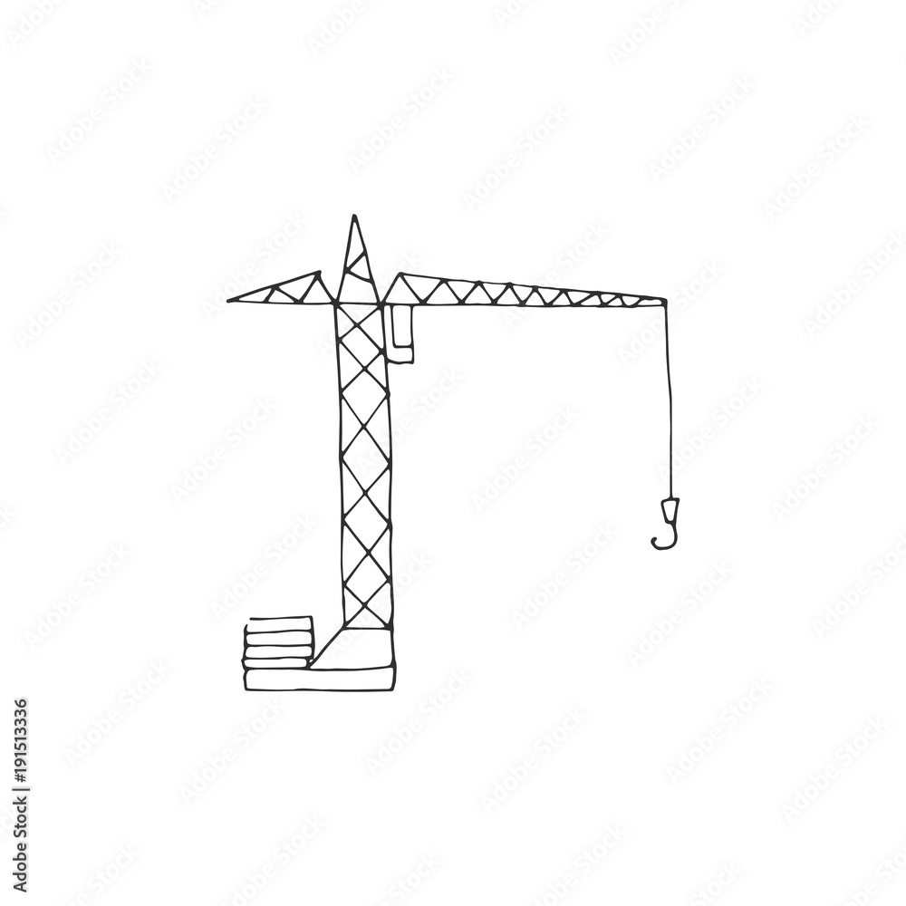 Set of doodle sketch Architecture Construction Building icons Stock Vector  | Adobe Stock