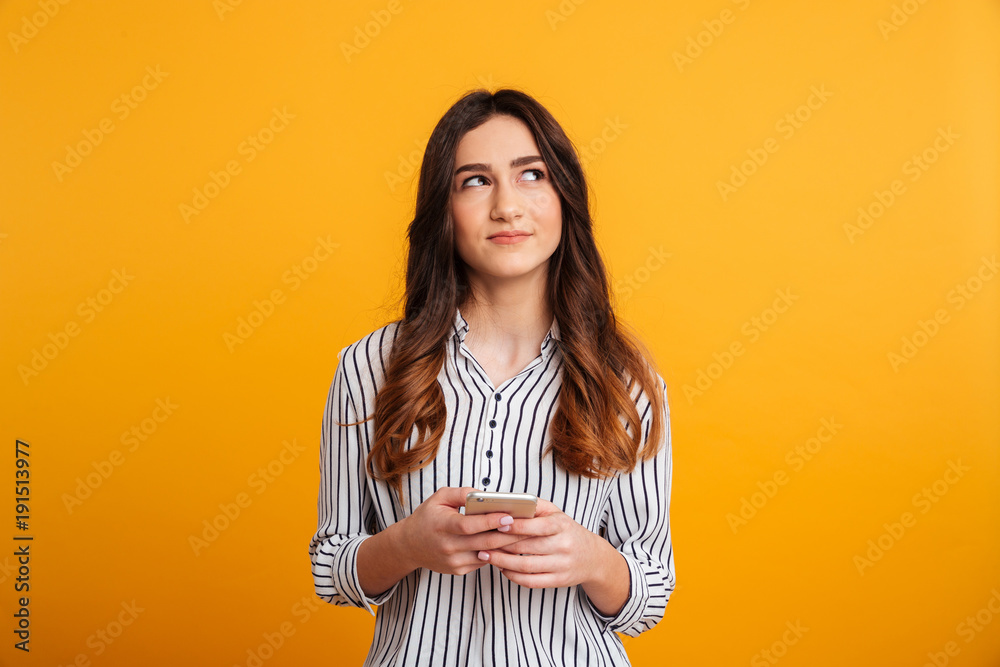 Obraz premium Portrait of a pensive young girl