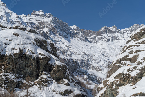 Italy, Cervinia, snow covered mountains