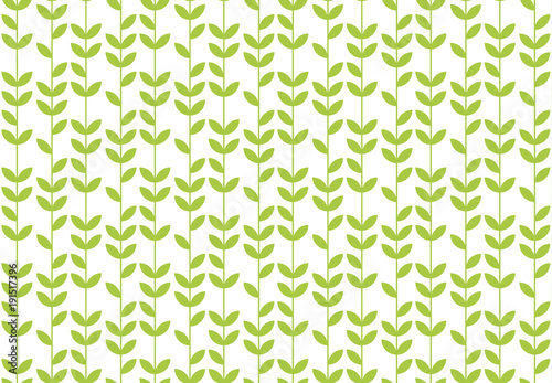 green leaf geometric vintage seamless pattern.