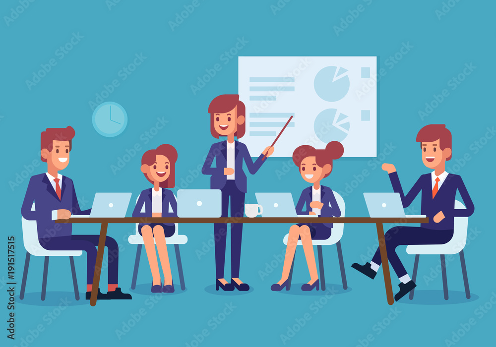 Teamwork. Meeting business people. Flat style,vector illustration. Teamwork. Meeting business people. Flat style,vector illustration.