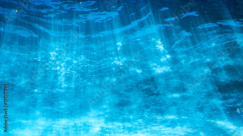 Underwater blue background in sea with soft light