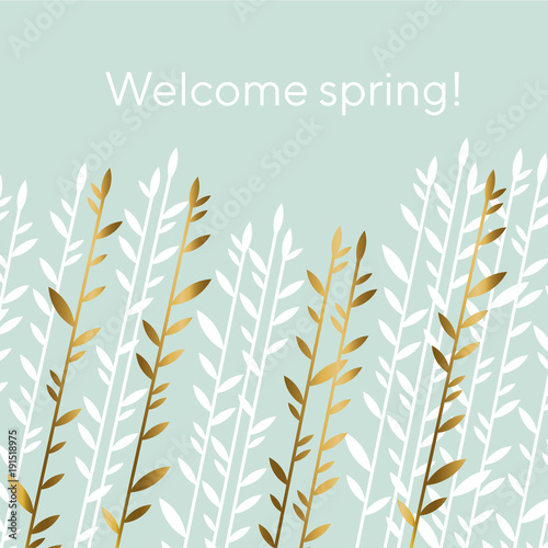 Elegant gold and pale green...