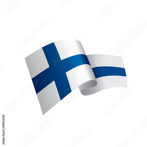 Finland flag, vector illustration