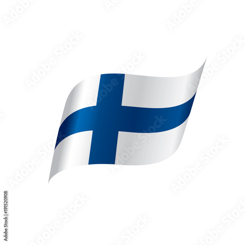 Finland flag, vector illustration