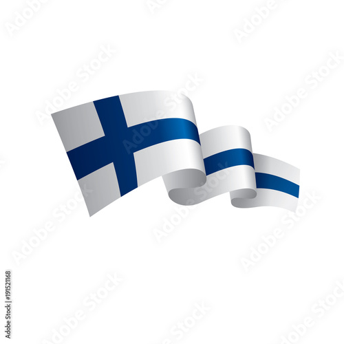 Finland flag, vector illustration