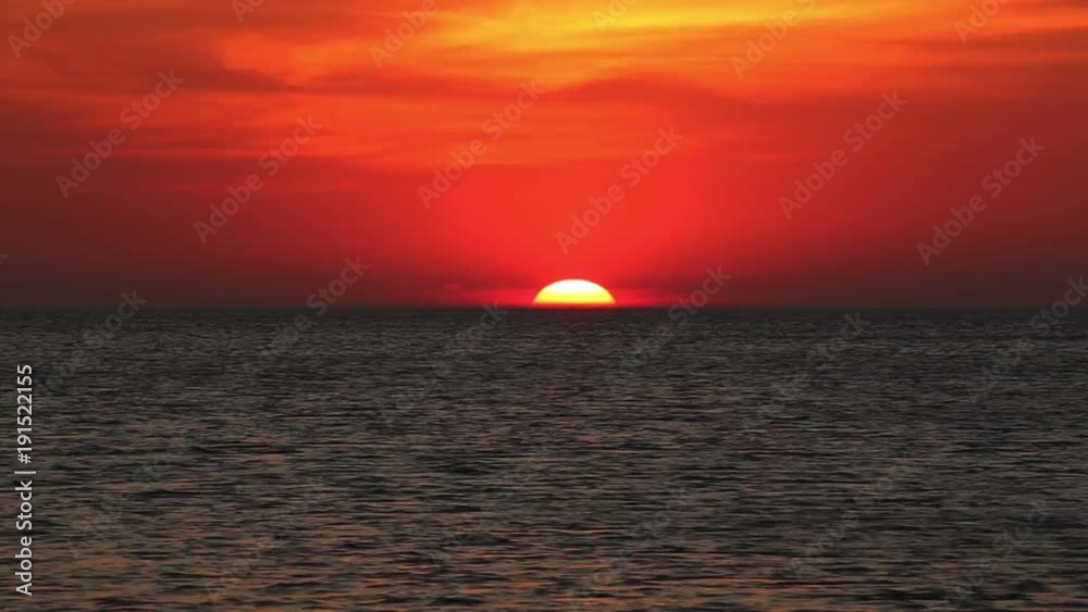 sunset at sea in Thailand