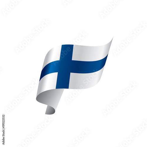 Finland flag, vector illustration