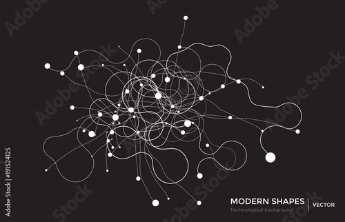 Vector abstract circuit networking blockchain concept