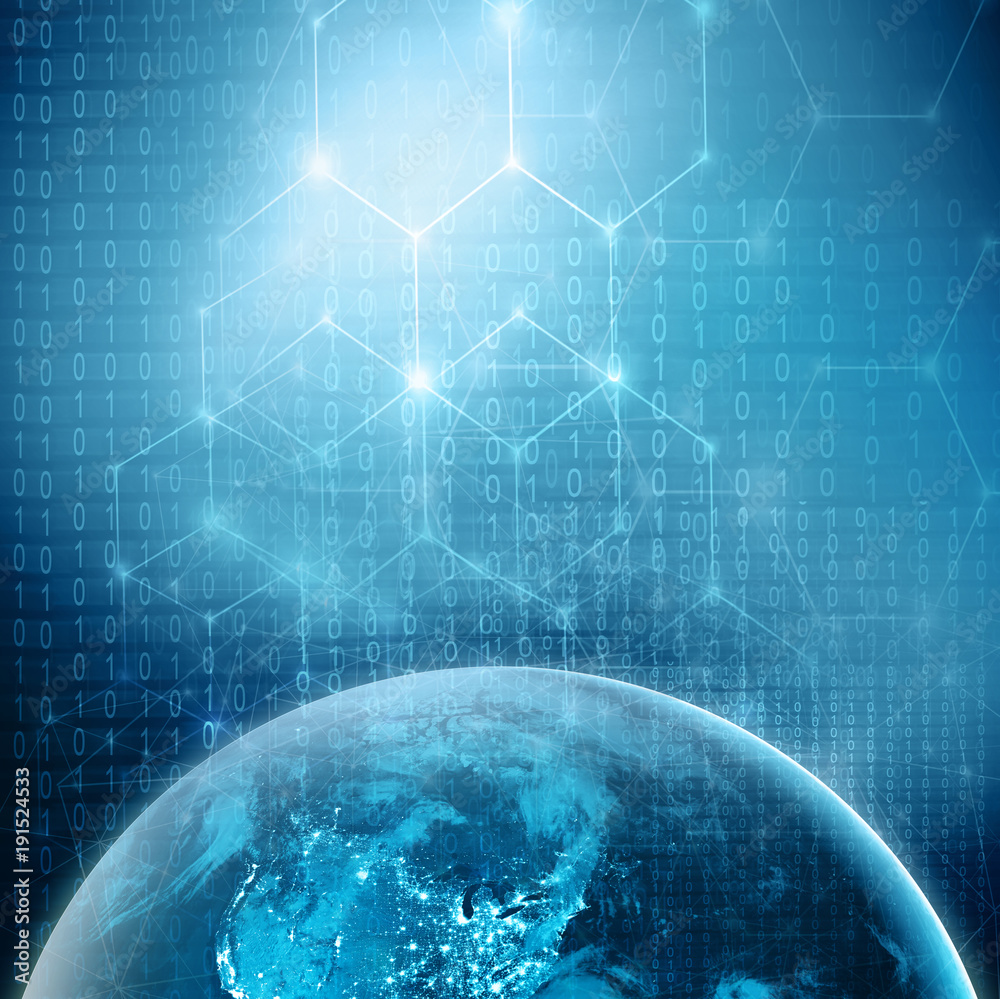 Obraz premium Earth from Space. Best Internet Concept of global business from concepts series. Elements of this image furnished by NASA. 3D illustration