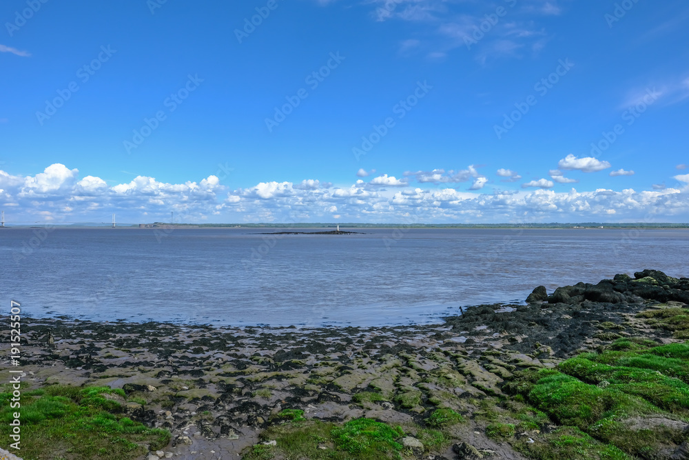 View of the estuary of the River Severn. View of the estuary of the River Severn.