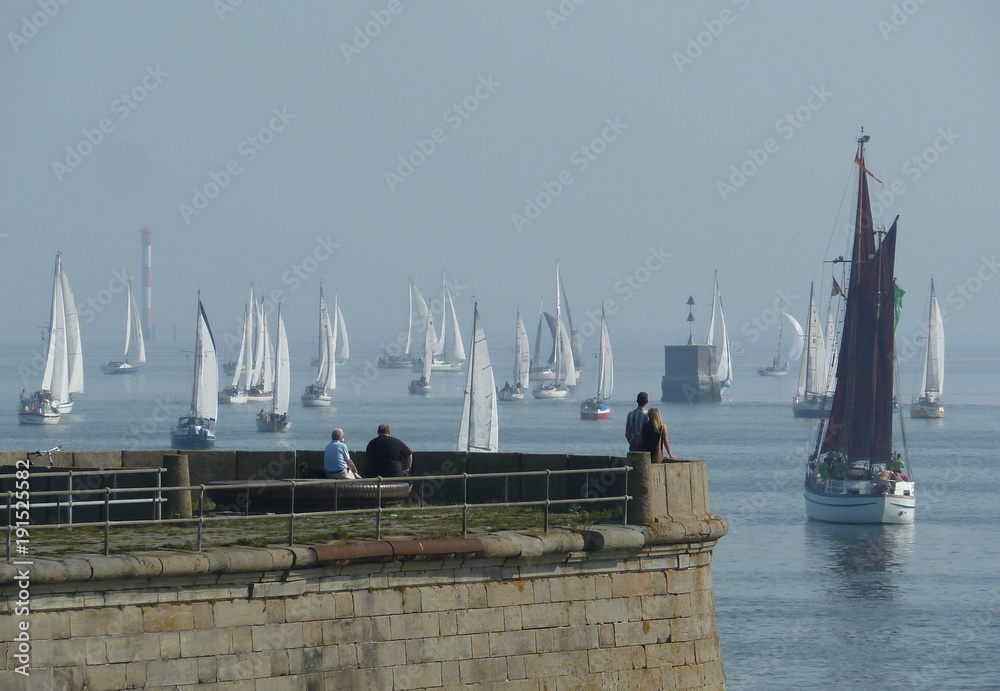 Fototapeta premium Segelboote auf der Jade