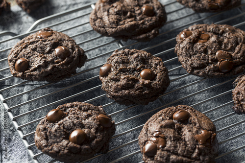 Homemade Dark Double Chocolate Chip Cookies