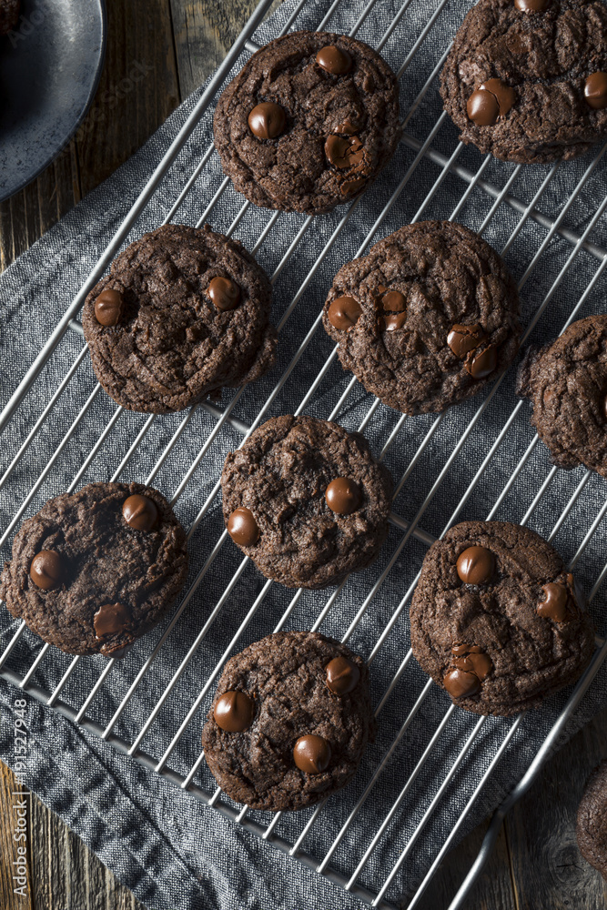 Homemade Dark Double Chocolate Chip Cookies Homemade Dark Double Chocolate Chip Cookies