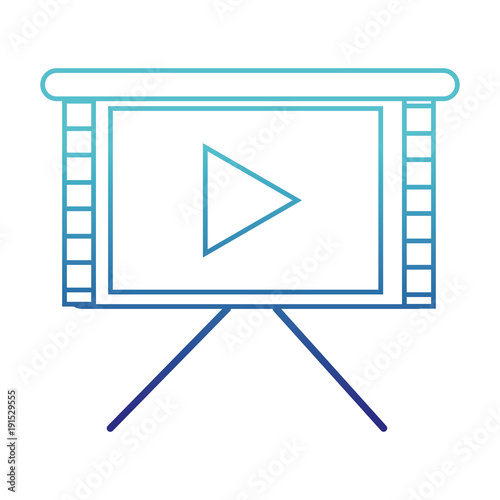 blue line business presentation screen video technology