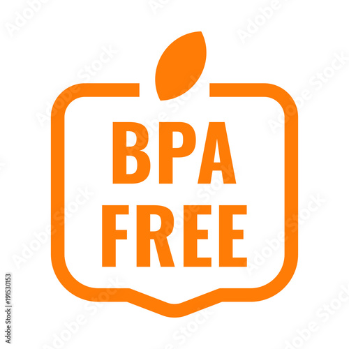 Bpa free badge, logo, icon. Flat vector illustration on white background. 