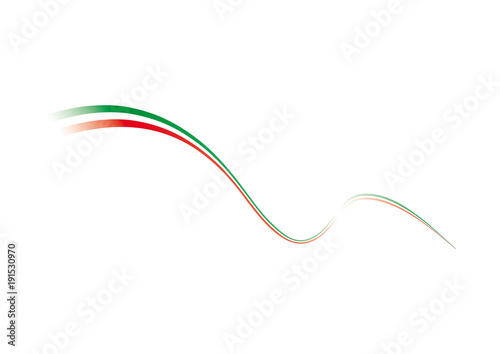 Italian flag, tricolor. Stylized Italian flag.