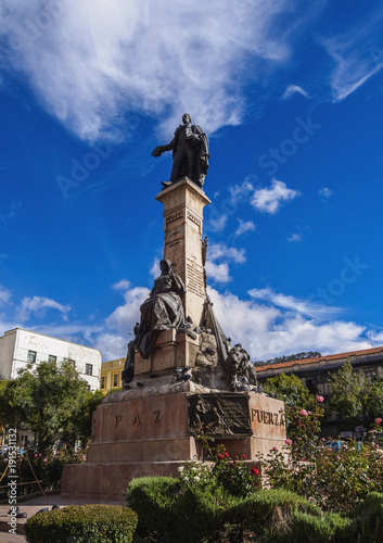 Pedro Domingo Murillo Statue on Plaza Murillo  La Paz  Bolivia