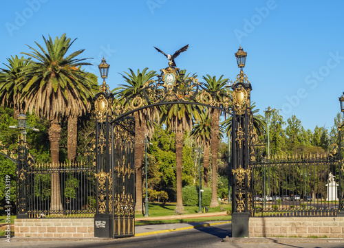 Portones del Parque, decorative gate, General San Martin Park, Mendoza, Argentina photo