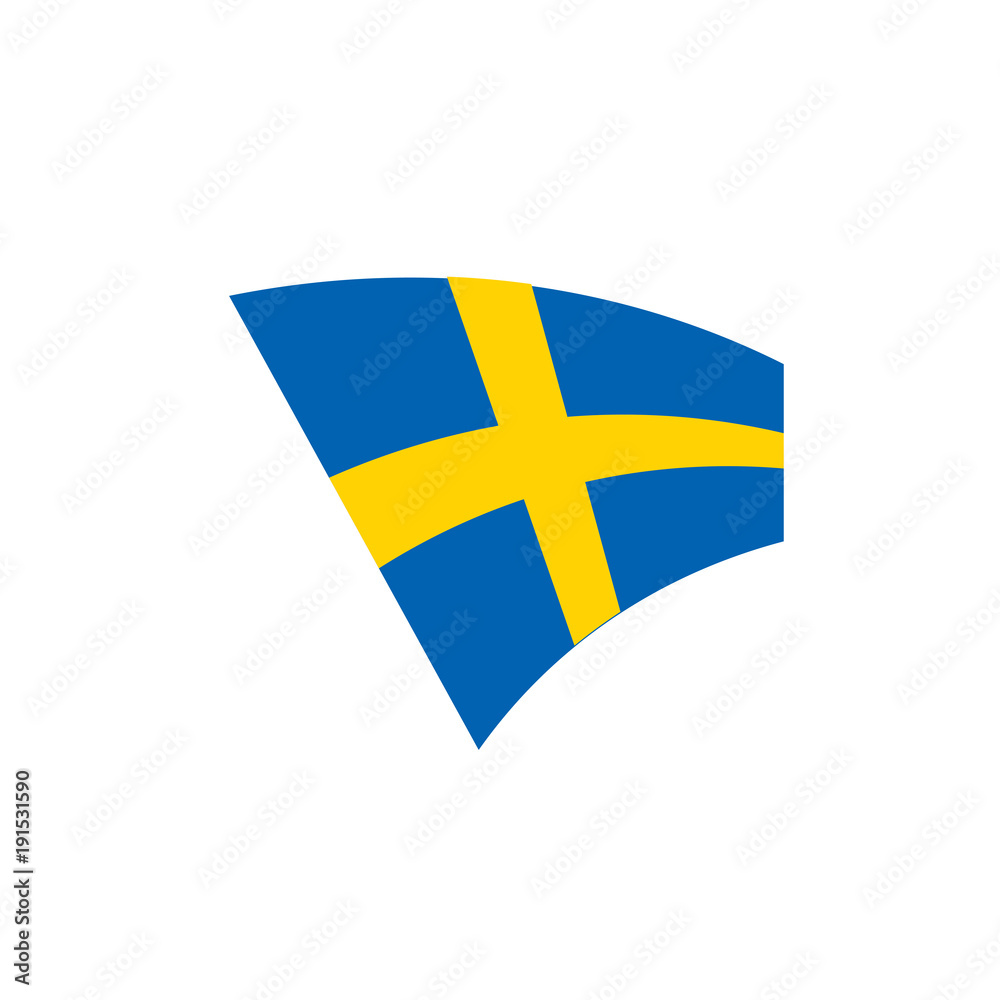 Sweden flag, vector illustration Sweden flag, vector illustration