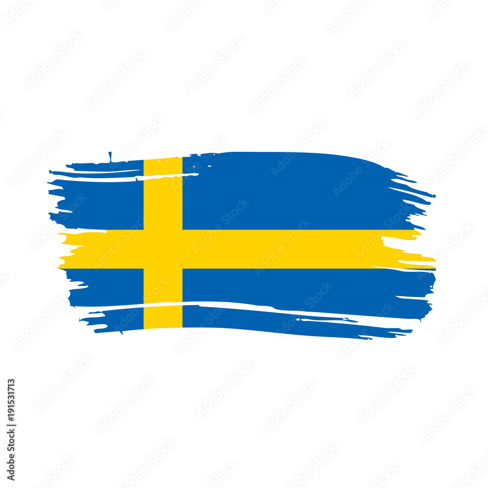 Sweden flag, vector illustration Sweden flag, vector illustration