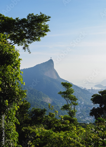 Corcovado Mountain seen from Vista Chinesa, Rio de Janeiro, Brazil photo