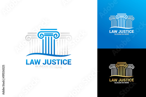 Law Justice Logo Template Design Vector, Emblem, Design Concept, Creative Symbol, Icon