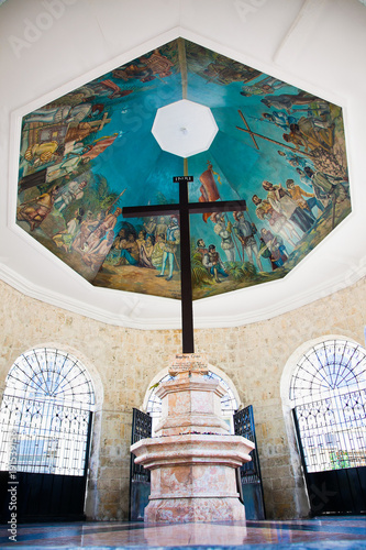 Magellan's Cross is housed in a chapel next to the Basilica Minore del Santo Nino in Cebu.
