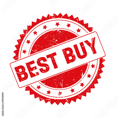 Best Buy red grunge stamp isolated