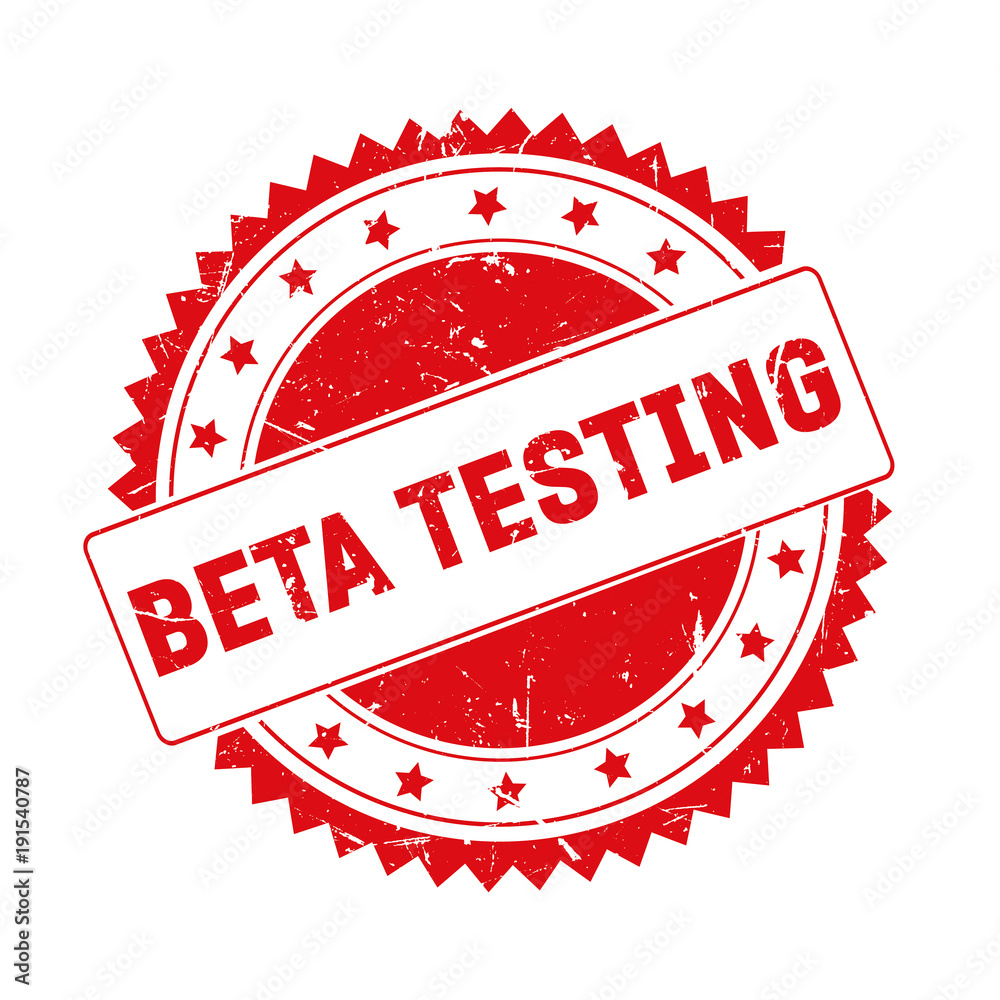 Beta Testing red grunge stamp isolated Stock Photo Adobe Stock