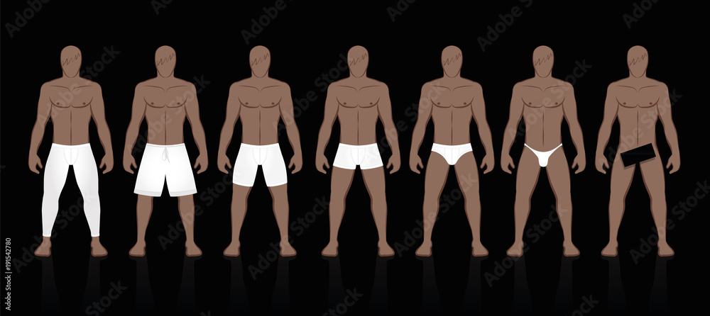 Vecteur Stock Underpants collection for men. Different models