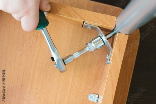 Socket wrench in a work wit...