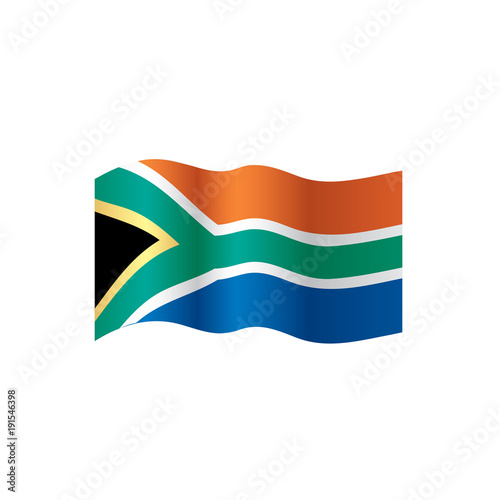 south africa flag  vector illustration