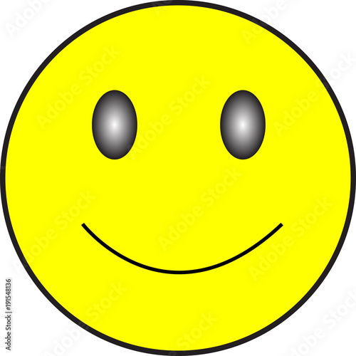 yellow smiley face on white background
