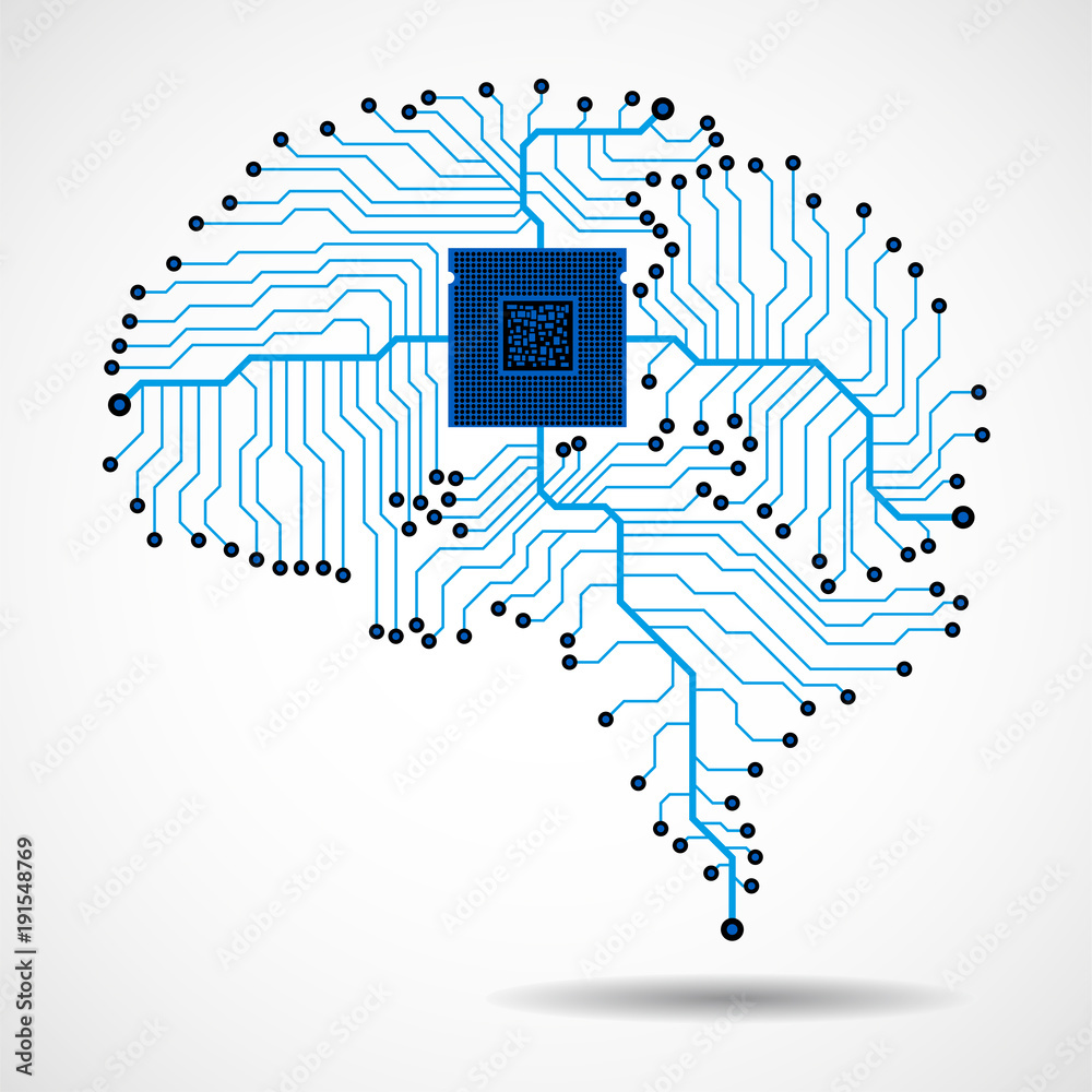 Abstract technological brain. Cpu. Circuit board. Vector Abstract technological brain. Cpu. Circuit board. Vector