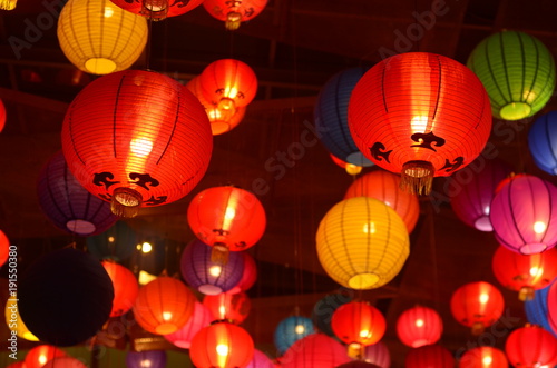 Photography Chinese lanterns during new year festival,Chinese new year lanterns in chinatown
