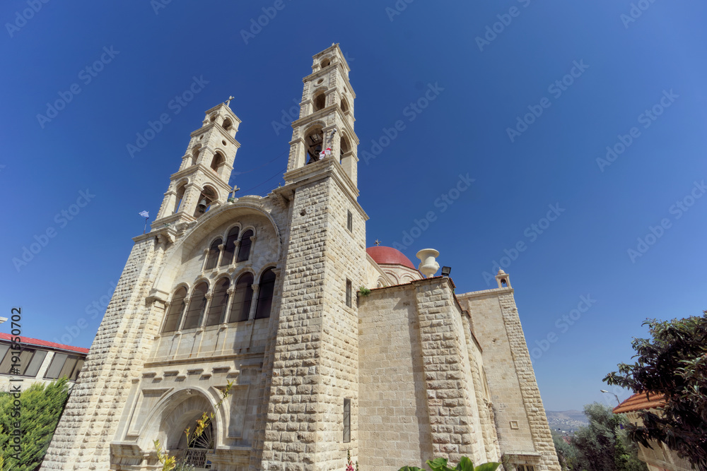 Orthodox monastery over the well of Jacob in Nablus in Palestine.