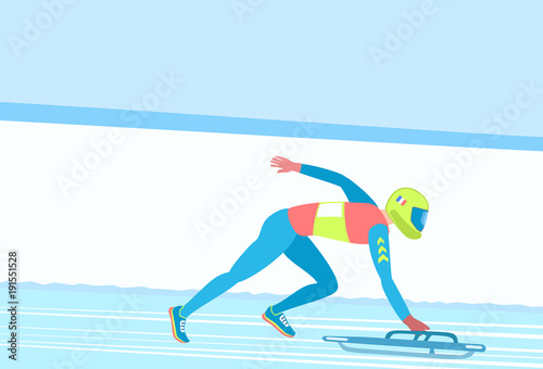 Winter sport Skeleton.