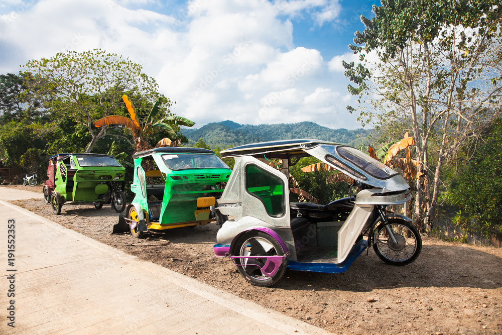 Traditional transportation at Palawan island, Philippines.