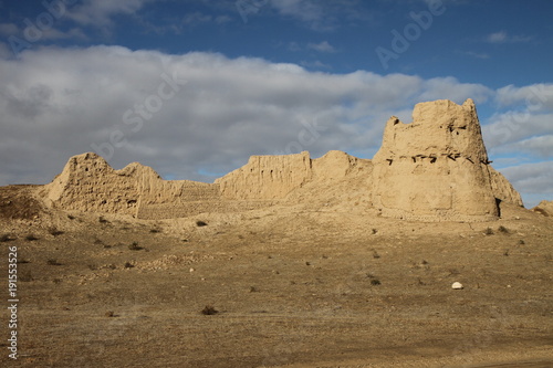 Ruins of an ancient fort in Kazakhstan