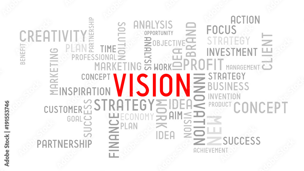 Fototapeta premium Vision - typographic concept