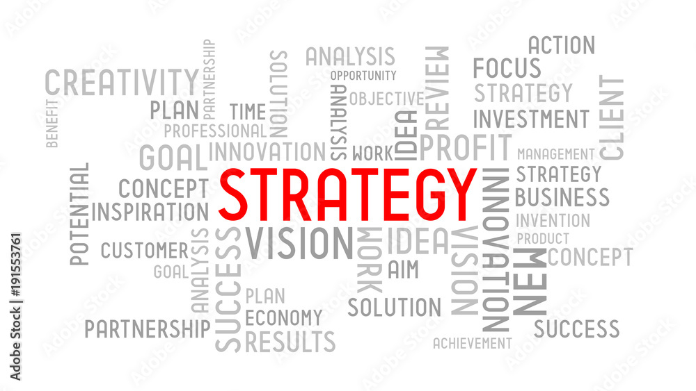 Fototapeta premium Strategy - typographic concept