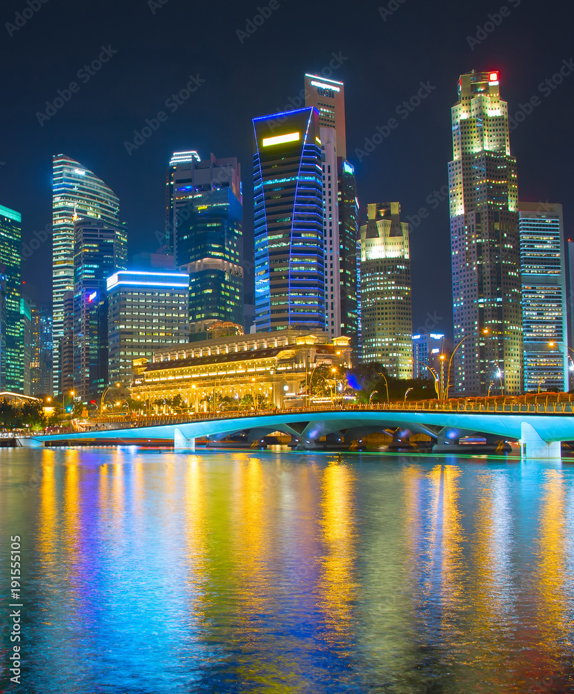 Obraz premium Singapore Downtown financial center