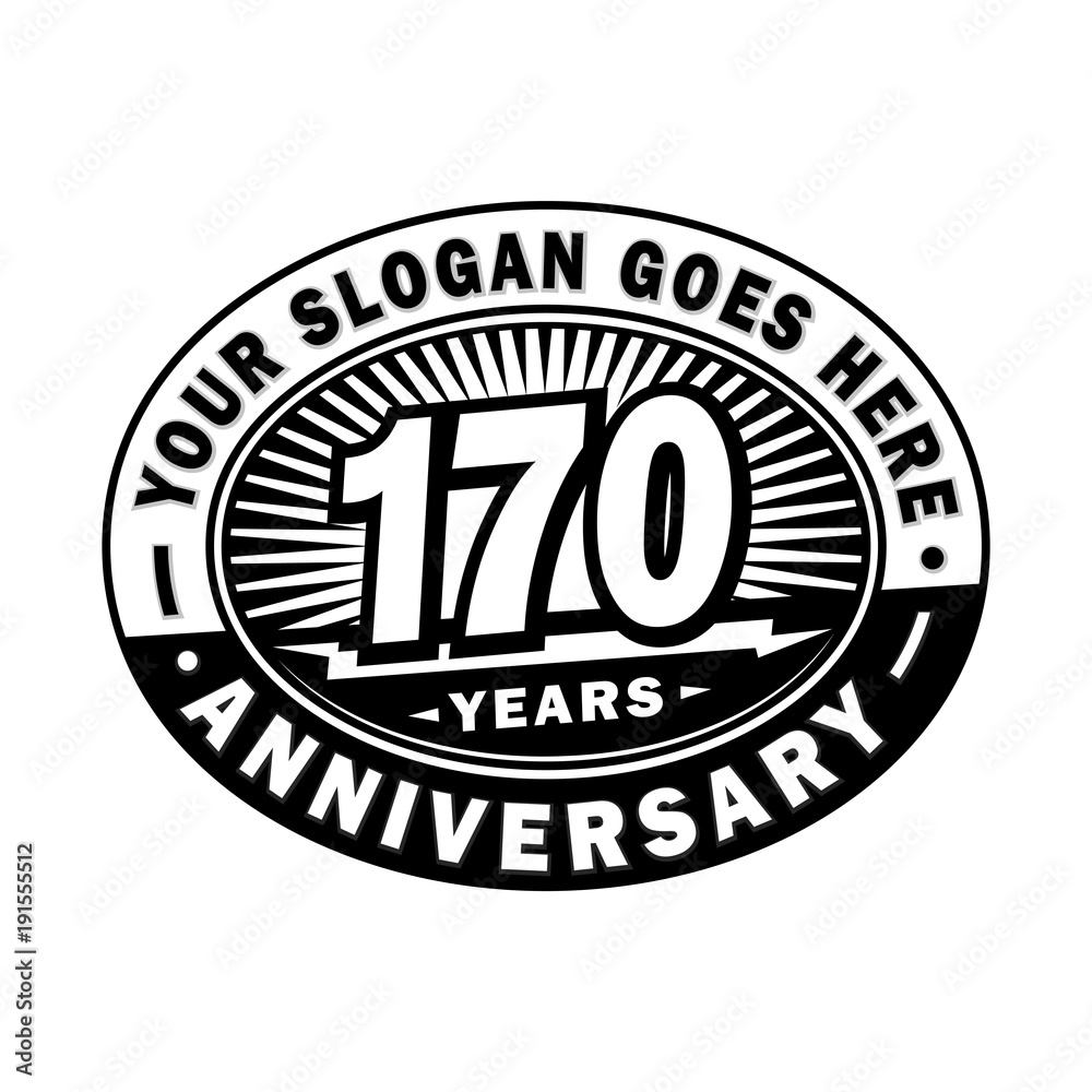Fototapeta premium 170 years anniversary design template. Vector and illustration. 170th logo.