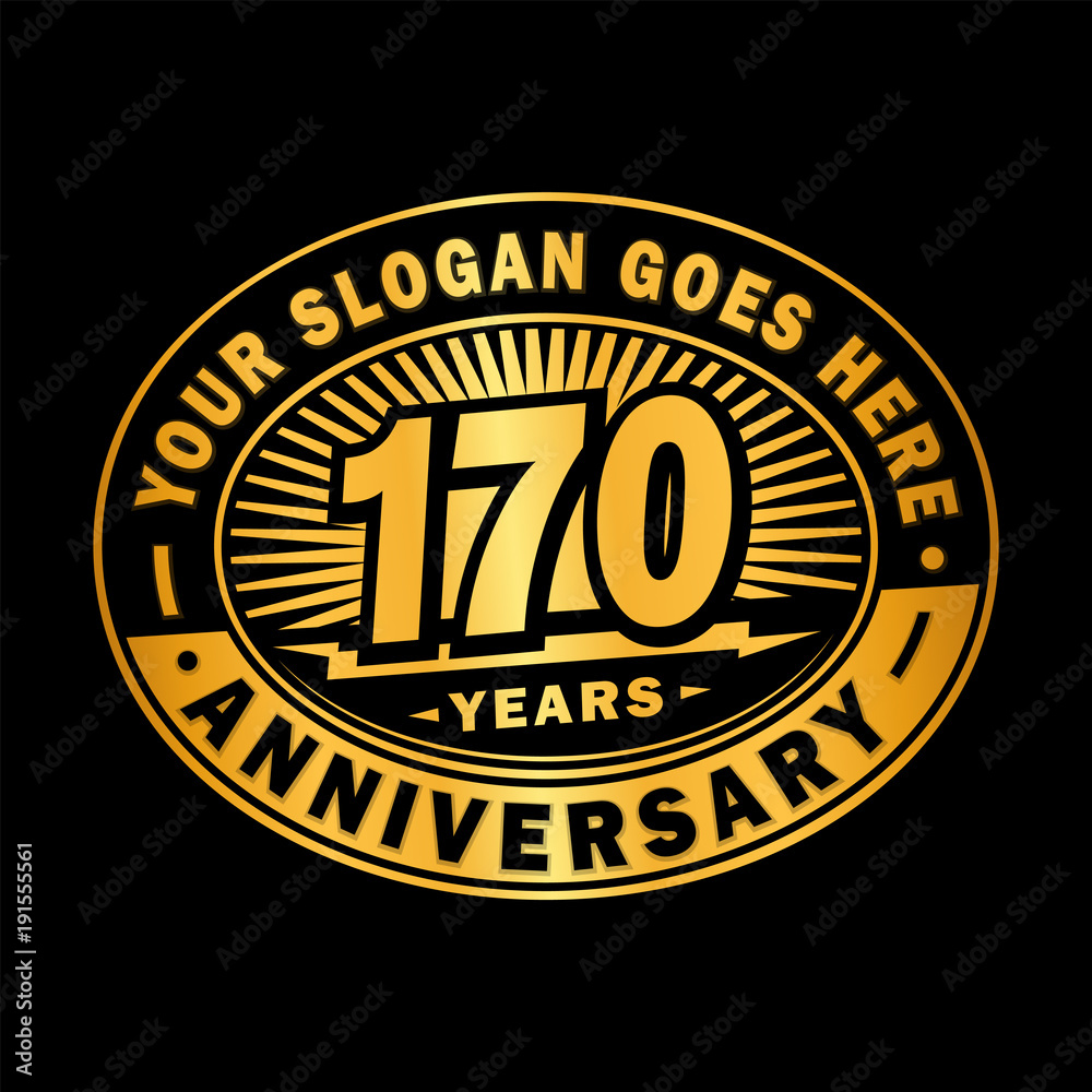 170 years anniversary design template. Vector and illustration. 170th logo. 