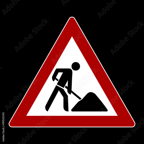Verkehrsschild Baustelle