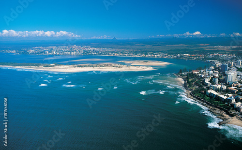 Australia: Aerial-view of Caloundra, Queensland, Sunshine Coast