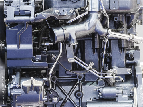 Car engine close up