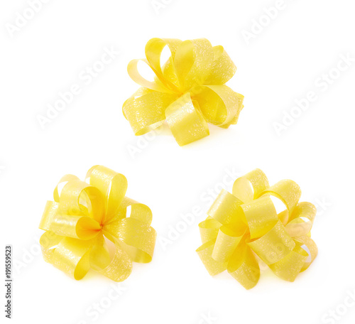 Decorational tape bow isolated